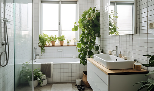 Badeværelser med planter